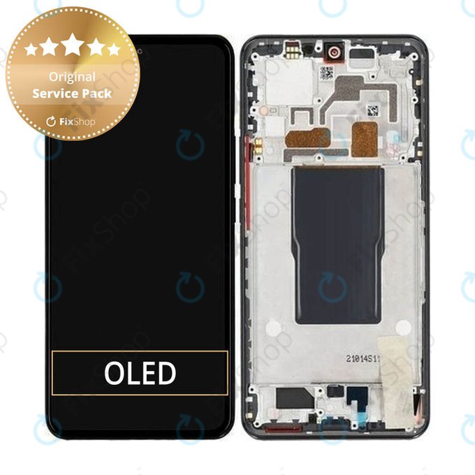 Wyświetlacz do Xiaomi 12T Pro 22081212UG, Ekran dotykowy z ramką, 560003L12U00, Czarny, Black, Genuine Service Pack