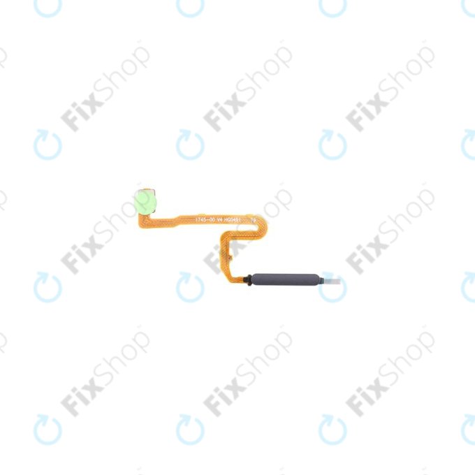 Czujnik linii papilarnych z taśmą flex do Xiaomi Redmi Note 10 Pro, Czarny, Black