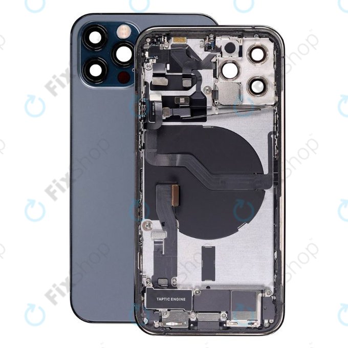 Tylna obudowa z malymi czesciami do iPhone 12 Pro, Niebieski, Blue