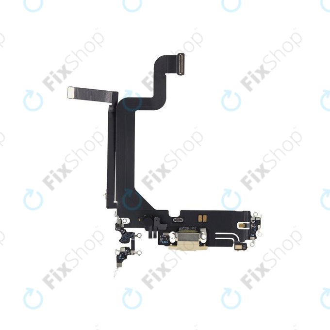 Złącze ładowania z taśmą flex do iPhone 14 Pro Max, Złoty, Gold