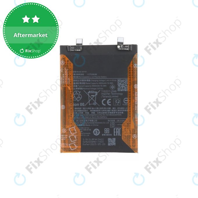 Bateria do Xiaomi Poco F5, X5 Pro, Redmi Note 12 Pro 5G, BP4K, 5000mAh