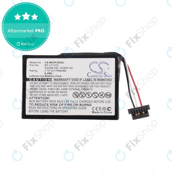 Bateria do Mitac Mio P350, 1700mAh, Li-Ion, 3.7V, BL-LP1230, HQ