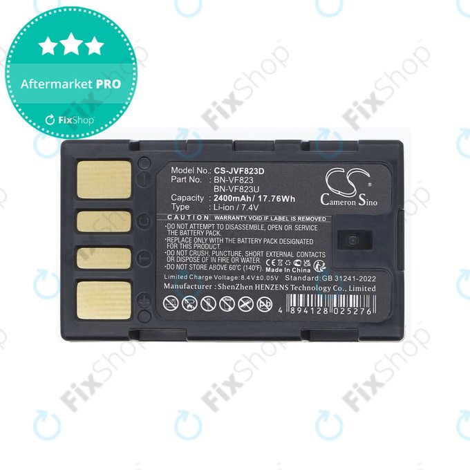 Bateria do JVC EX-Z2000, GR-D720, D740, D750, D770, 2400mAh, Li-Ion, 7.4V, BN-VF823, HQ