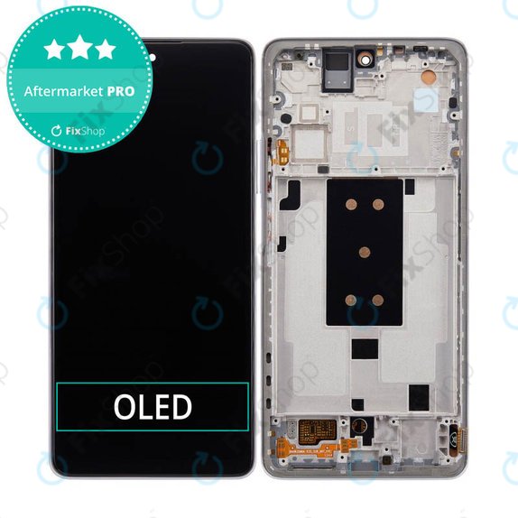 Wyświetlacz OLED do Xiaomi 11T, 11T Pro, Ekran dotykowy z ramką, Moonlight White
