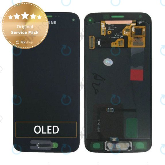 Wyświetlacz z ekranem dotykowym do Samsung S5 Mini G800F, GH97-16147A, Charcoal Black, Genuine Service Pack