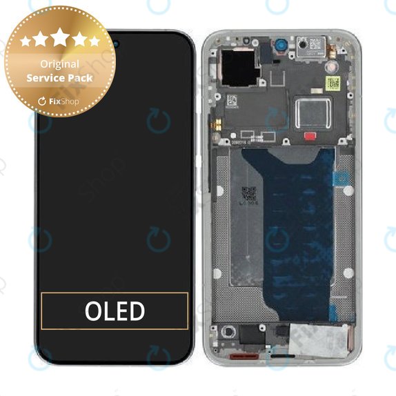 Wyświetlacz dla Xiaomi 15T Pro 5G, Gray, Ekran dotykowy z ramką, 5600050O12U00, Genuine Service Pack