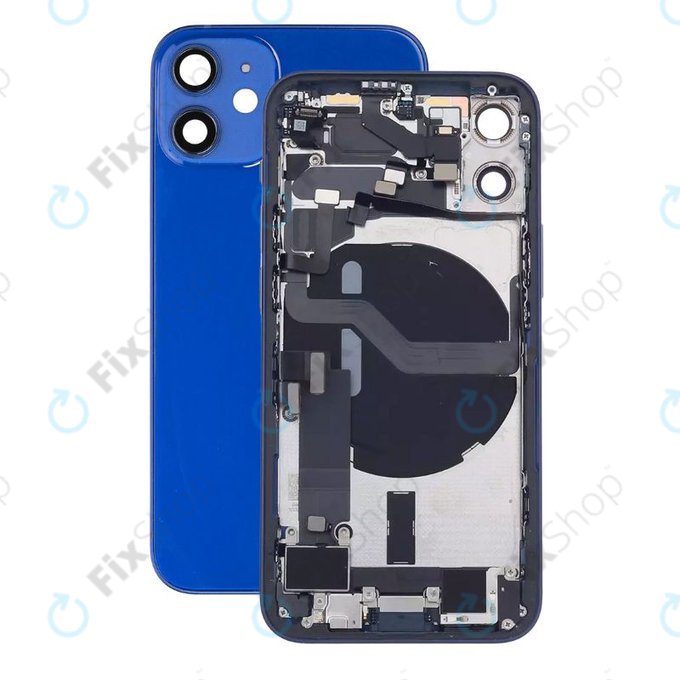 Tylna obudowa z malymi czesciami do iPhone 12 Mini, Niebieski, Blue