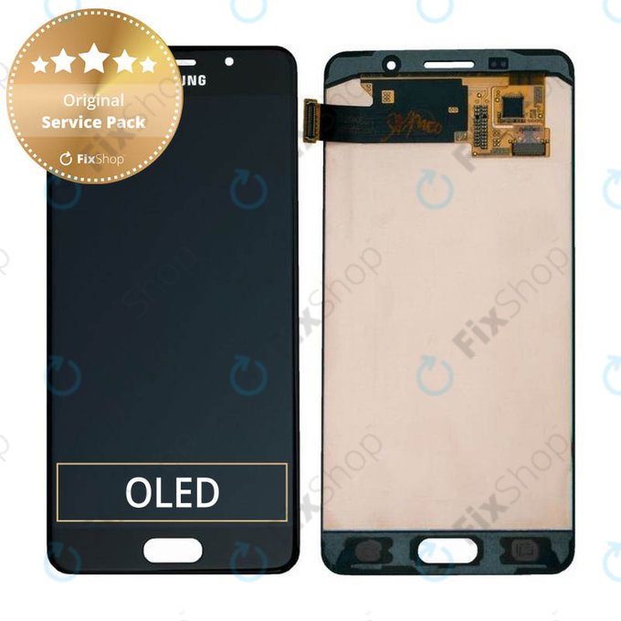 Wyświetlacz z ekranem dotykowym do Samsung A5 A510F (2016), GH97-18250B, Czarny, Black, Genuine Service Pack