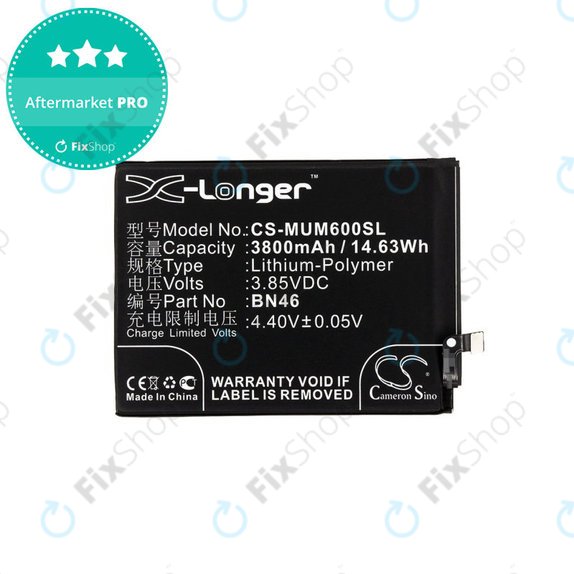Bateria dla Xiaomi Redmi Note 8T, 3800mAh, Li-Pol, 3.85 V, BN46, HQ