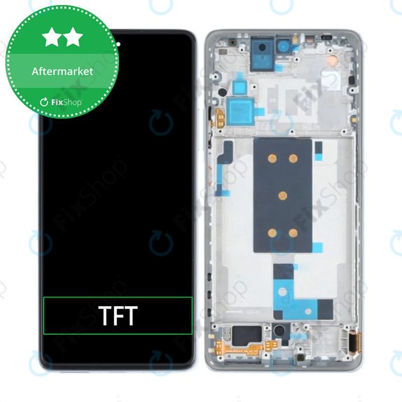 Wyświetlacz do Xiaomi 11T, 11T Pro, Ekran dotykowy z ramką, Moonlight White, TFT