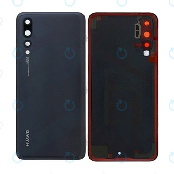 Tylna pokrywa baterii do Huawei P20 Pro, 02351WRR, Czarny, Black, Genuine Service Pack