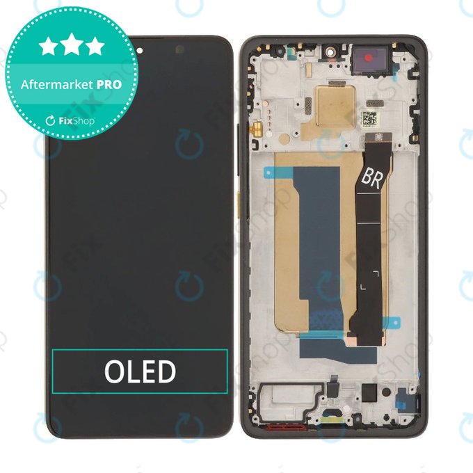 Wyświetlacz OLED do Xiaomi Poco X7 Pro, Ekran dotykowy z ramką, Żółty, Yellow