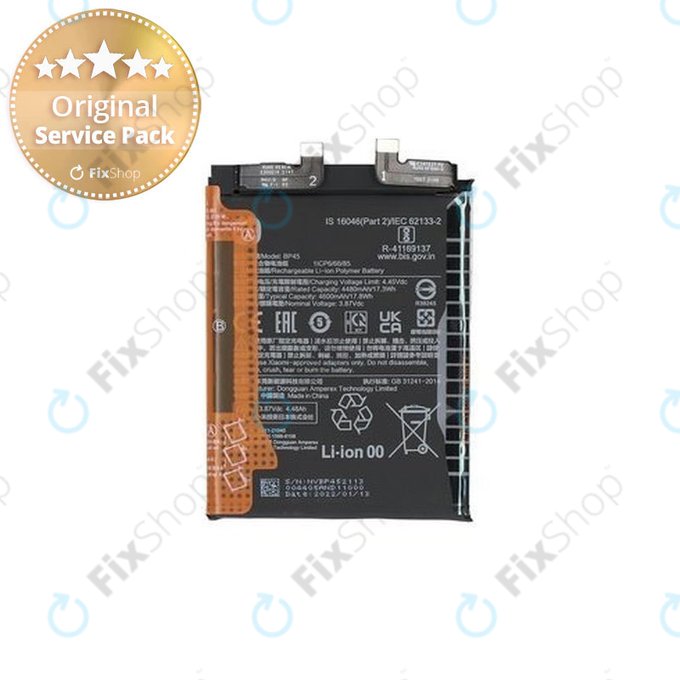 Bateria do Xiaomi 12 Pro 2201122C, 2201122G, BP45, 4600mAh, 460200009A1G, Genuine Service Pack
