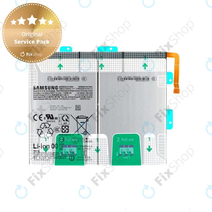 Bateria do Samsung Tab S10 Lite X400, X406, S10 FE X520, X526, EB-BX526ABE, 8000mAh, GH82-37144A, Genuine Service Pack