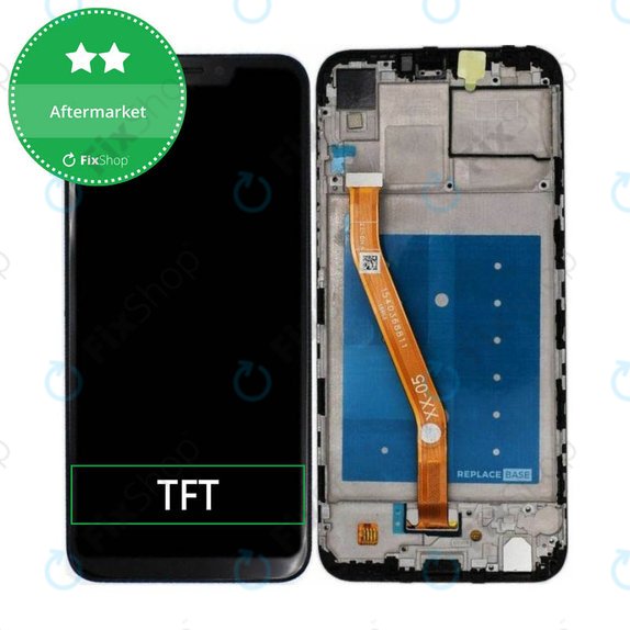 Wyświetlacz do Huawei Honor Play COR-L29, Ekran dotykowy z ramką, Czarny, Black, TFT