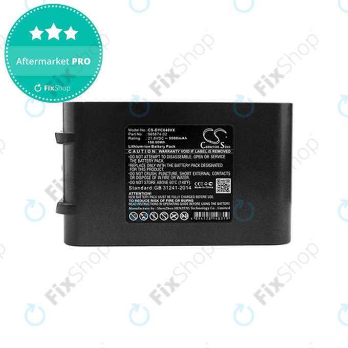 Bateria do Dyson DC-seria, V6, 965874-02, Li-Ion, 21,6V 5000mAh, HQ