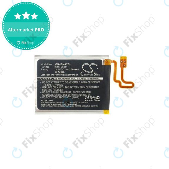 Bateria do iPod Nano (7th Gen), 616-0639, 200mAh, HQ