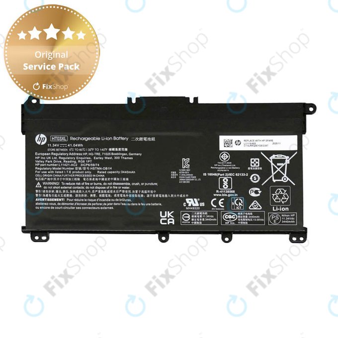 Bateria do HP 15-da0032nc, Li-Ion, 11.4V, 3440mAh, 77052359, Genuine Service Pack