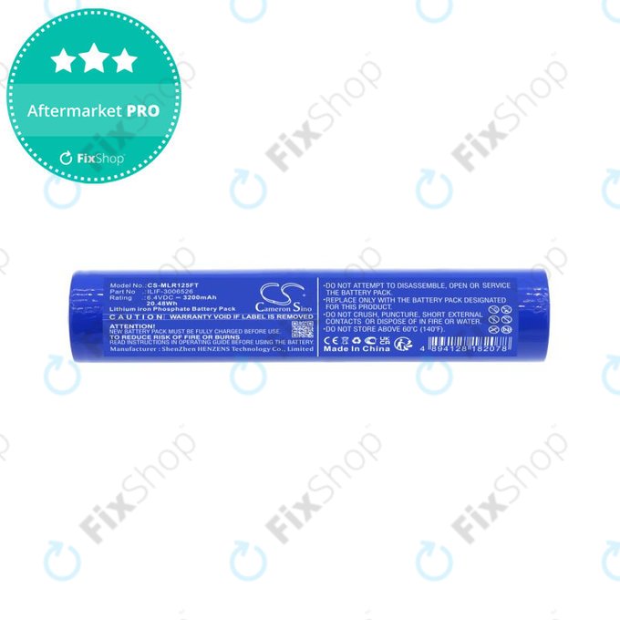Bateria do Maglite ML125, ML150LR, ML150LRX, 3200mAh, LiFePO4, 6.4V, ILIF-3006526, HQ