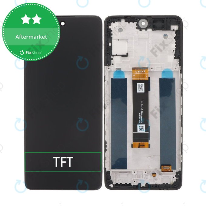 Wyświetlacz do TCL 50 Pro NxtPaper, Ekran dotykowy z ramką, Matte Black, TFT