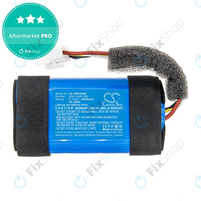 Bateria do JBL Flip 6, 6800mAh, Li-Ion, 3.7V, GSP-1S2P-F6D, HQ