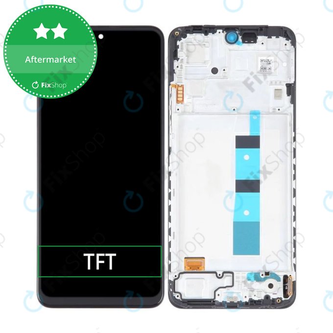 Wyświetlacz do Xiaomi Redmi Note 12, Ekran dotykowy z ramką, Onyx Grey, TFT