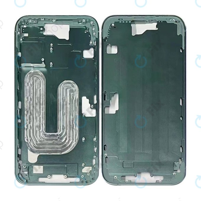 Ramka srodkowa do iPhone 16 Plus, Przyciski zasilania i głośności, Teal