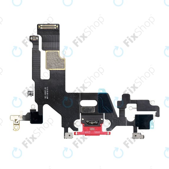 Złącze ładowania z taśmą flex do iPhone 11, Czerwony, Red