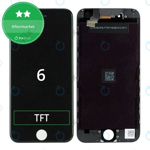 Wyświetlacz dla iPhone 6, Black, Ekran dotykowy z ramką