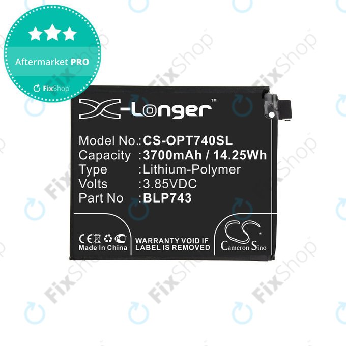 Bateria dla OnePlus 7T, 3700mAh, Li-Pol, 3.85 V, BLP743, HQ