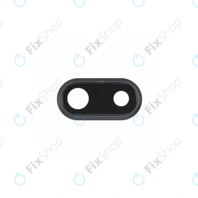 Szklo obiektywu tylnej kamery z ramka do iPhone 8 Plus, Space Gray