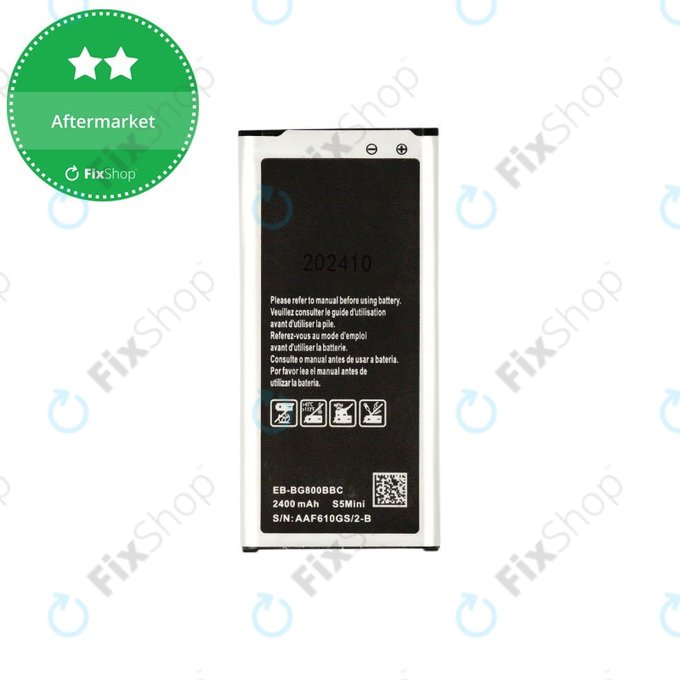 Bateria do Samsung Galaxy S5 Mini G800F, EB-BG800BBC, 2400mAh