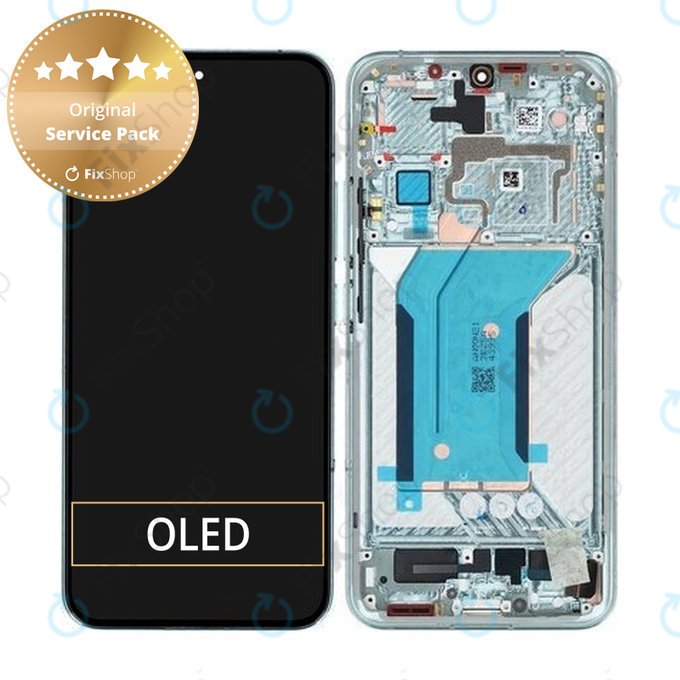 Wyświetlacz do Xiaomi 14 23127PN0CC, Ekran dotykowy z ramką, Jade Green, 56000600N300, Genuine Service Pack