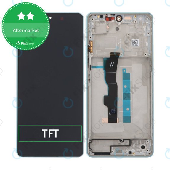 Wyświetlacz do Xiaomi Redmi Note 13 5G 2312DRAABC, Ekran dotykowy z ramką, Ocean Teal, TFT