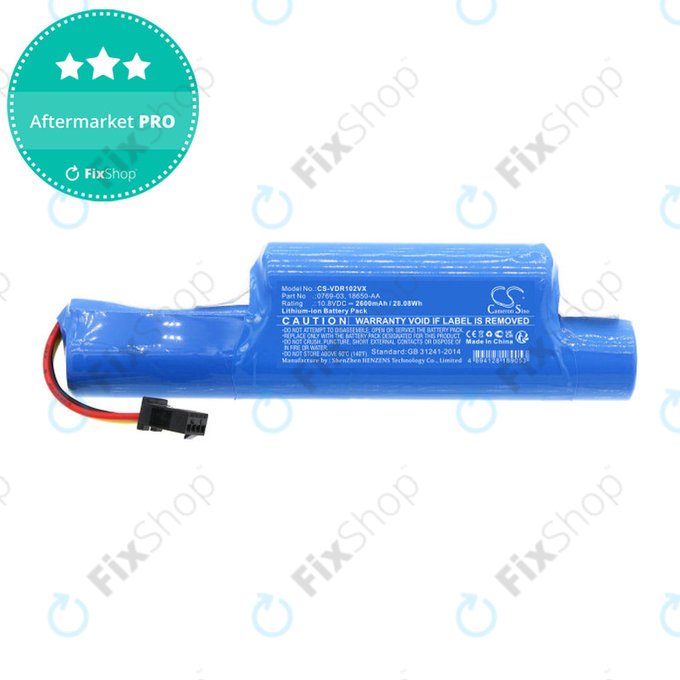Bateria do Vileda Vr102, 201, 303, One, 2600mAh, Li-ion, 10.8V, 0769-03, HQ