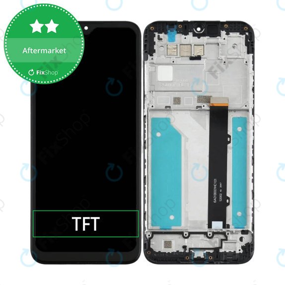 Wyświetlacz do LG K41S, Ekran dotykowy z ramką, Czarny, Black, TFT