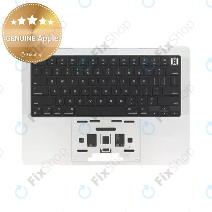 Górna rama klawiatury do MacBook Pro 14", A3185 (2024), z klawiaturą US i baterią, Silver, 661-50211, Genuine Apple
