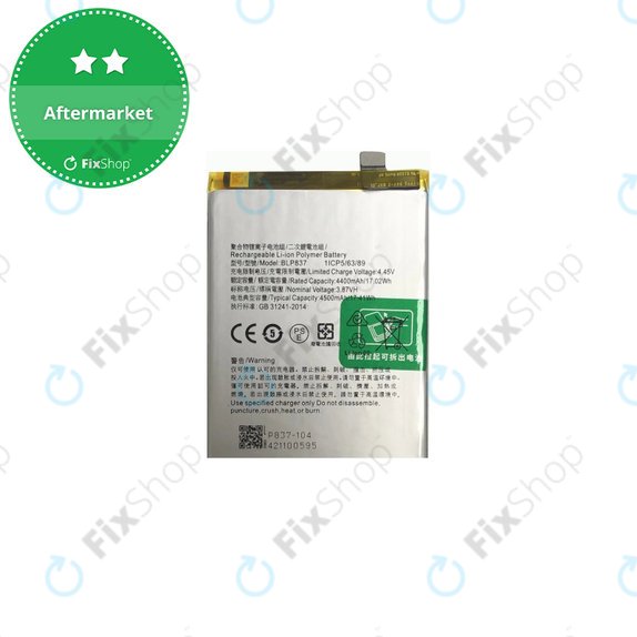 Bateria do Oppo Reno 8 Pro CPH2357, BLP837, 4500mAh