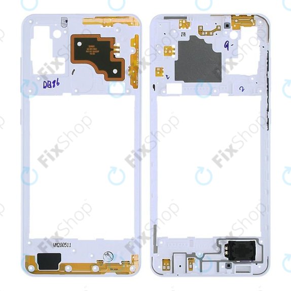 Ramka srodkowa do Samsung A21s A217F, GH97-24663B, Bialy, White, Genuine Service Pack