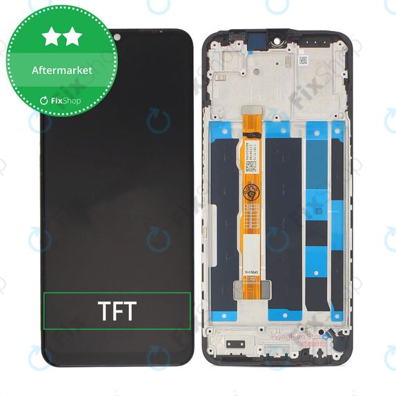 Wyświetlacz do Vivo Y35 5G V2230A, Ekran dotykowy z ramką, Czarny, Black, TFT