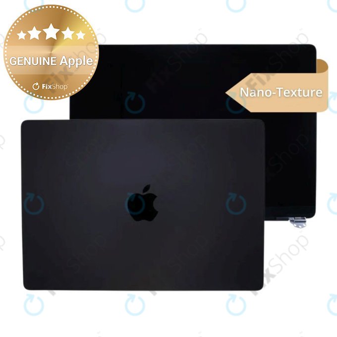 Wyświetlacz LCD do MacBook Pro 14", A3112, A3185 (2024), z przednim szkłem i pokrywą, Nano-Texture, Space Black, 661-41795, Genuine Apple