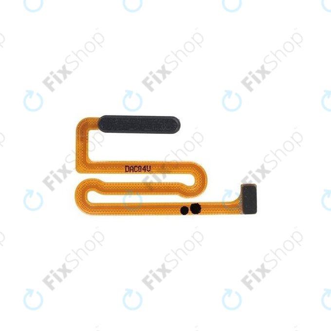 Czujnik linii papilarnych z taśmą flex do Samsung A12 A125F, GH96-14087A, Czarny, Black, Genuine Service Pack
