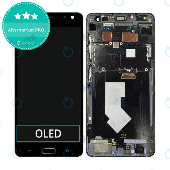 Wyświetlacz OLED do Asus Zenfone AR ZS571KL, Ekran dotykowy z ramką, Czarny, Black
