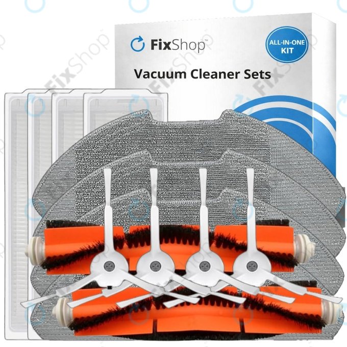 Zestaw części zamiennych do Xiaomi Mi Robot Vacuum Mop 2 Pro, 2 Lite (2x Główna szczotka, 4x Filtr, 4x Szczotka boczna, 4x Ściereczka mopująca, 4x Worek na kurz)