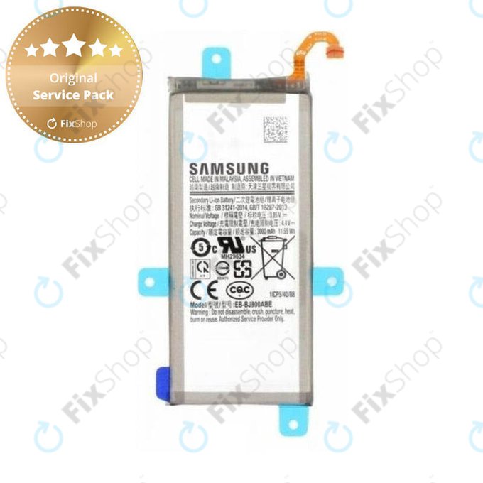 Bateria do Samsung A6 A600 (2018), J6 J600F (2018), EB-BJ800ABE 3000mAh, GH82-16479A, GH82-16865A, Genuine Service Pack