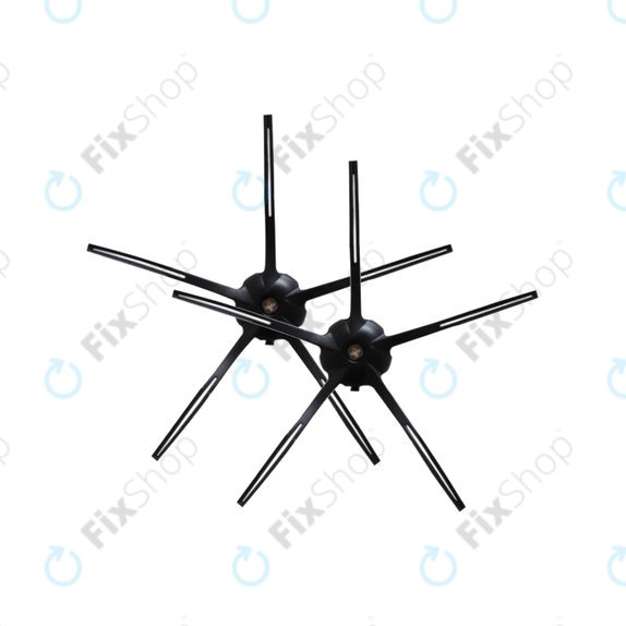 Szczotka boczna do Xiaomi Roborock S4, S5 Max, S6, S6 MaxV, S6 Pure, S7, S7+, S7 MaxV, S7 Pro Ultra, Q7, Q7+, Q7 Max, Q7 Max+, T7S Plus, E4, E5, T4, T6, Xiaowa E3, 2 szt., Czarny, Black