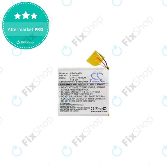Bateria do iPod Nano (3rd Gen), 616-0311, 450mAh, HQ