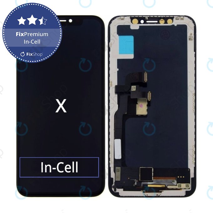 Wyświetlacz In-Cell dla iPhone X, Ekran dotykowy z ramką, FixPremium