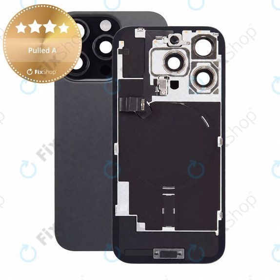 Szkło tylnej obudowy do iPhone 16 Pro, Black Titanium, Pulled A