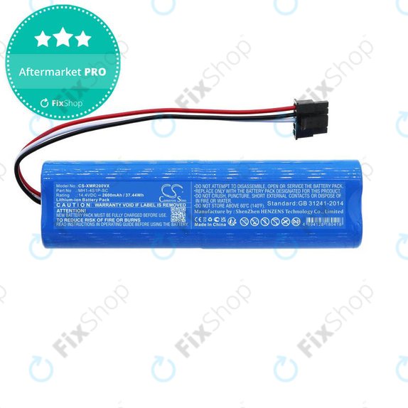 Bateria do Xiaomi Mi Robot Vacuum Mop Pro (P), 2 (Mijia 2C), Viomi V2 Pro, Proscenic LDS M7, STYJ02YM, MH1-4S1P-SC, Li-Ion, 14,4V 2600mAh, HQ